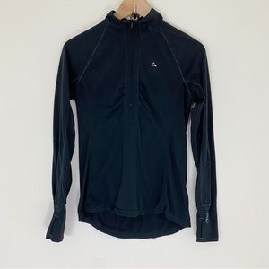 Paradox Size S Top 1/4 Zip Black Merino Wool